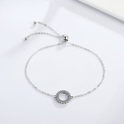 925 Sterling Silver Bracelet 26.5CM with 1.5*1.1CM Pendant for Unisex  DestGlow