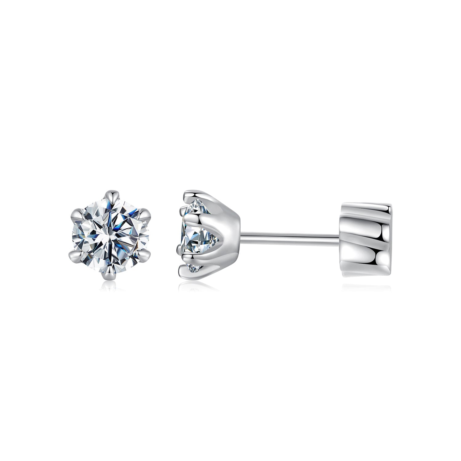 925 Sterling Silver 0.5 Carat Moissanite Earrings for Women  DestGlow