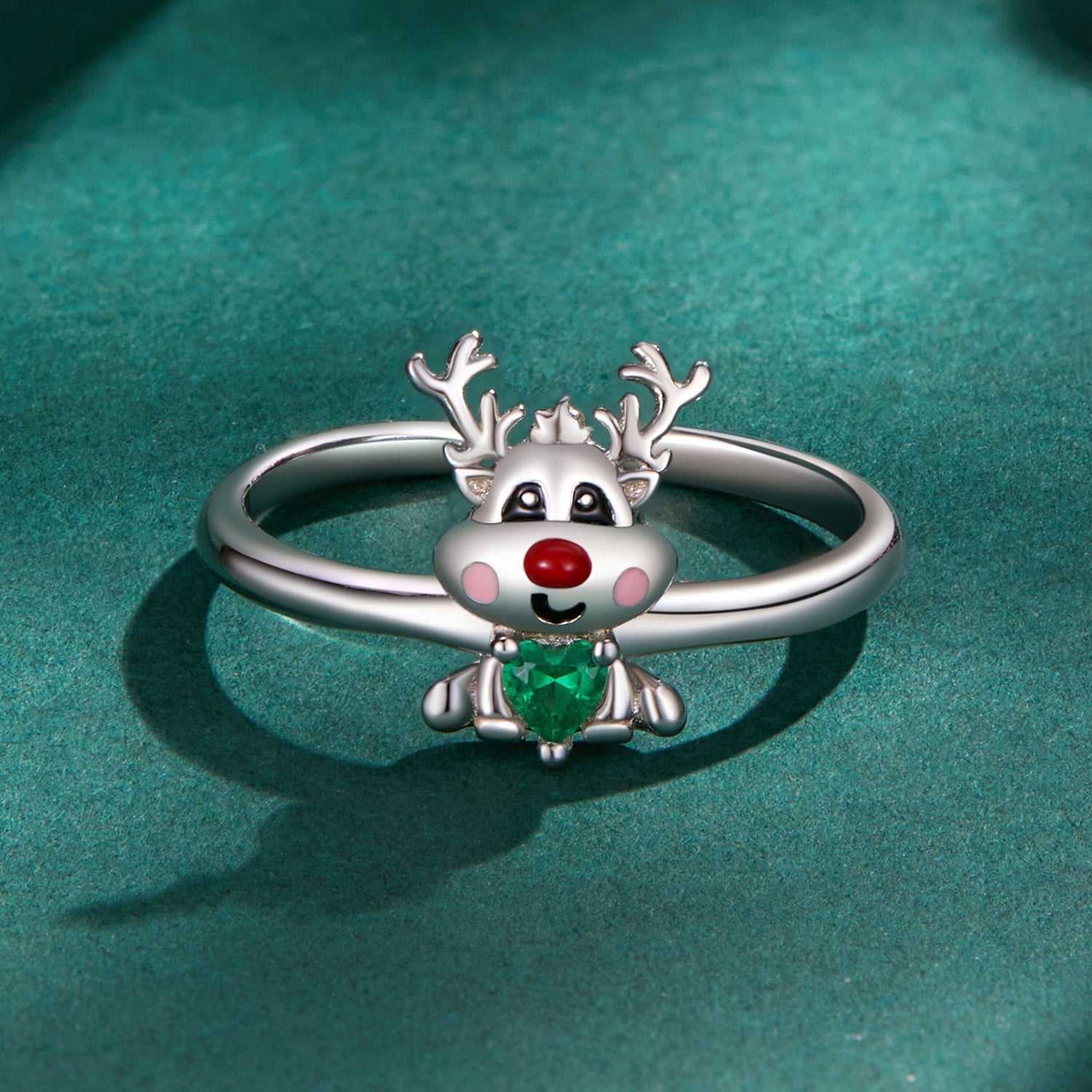 925 Sterling Silver Enamel Pavé CZ Ring  DestGlow