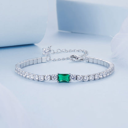 925 Sterling Silver 145+65mm Pavé Setting CZ Bracelet  DestGlow