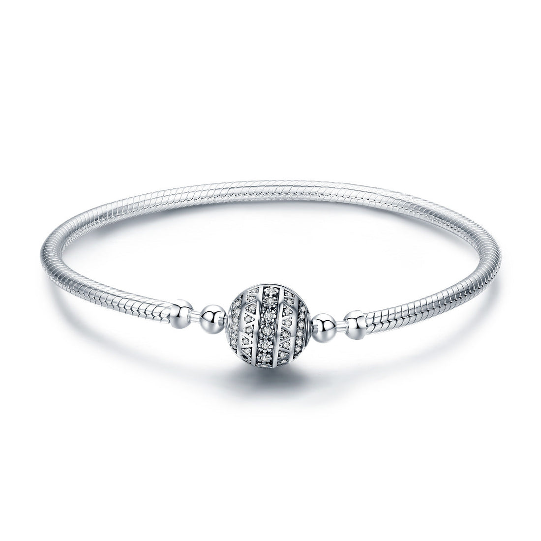 925 Sterling Silver SCB Bracelet Style Nan Size 17.0 for Women  DestGlow