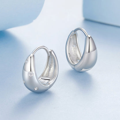 925 Sterling Silver Earrings with CZ in White Gold Plating - Stylish Design for Women  DestGlow