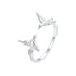 925 Sterling Silver Ring with White Gold Plating, 1.5mm Width  DestGlow