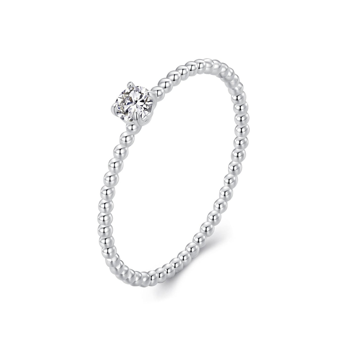 925 Sterling Silver 3mm Moissanite Ring for Women - Size 6  DestGlow