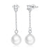 925 Sterling Silver Earrings with Pavé Setting CZ & Quality Shell Pearl  DestGlow