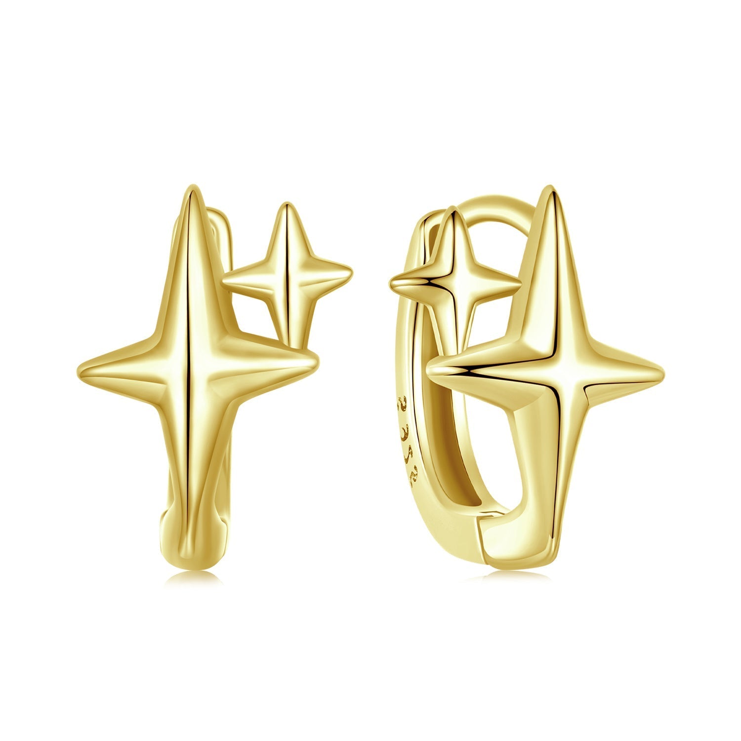 925 Sterling Silver Earrings with White Gold Plating, Size 1.2*0.9cm for Women  DestGlow