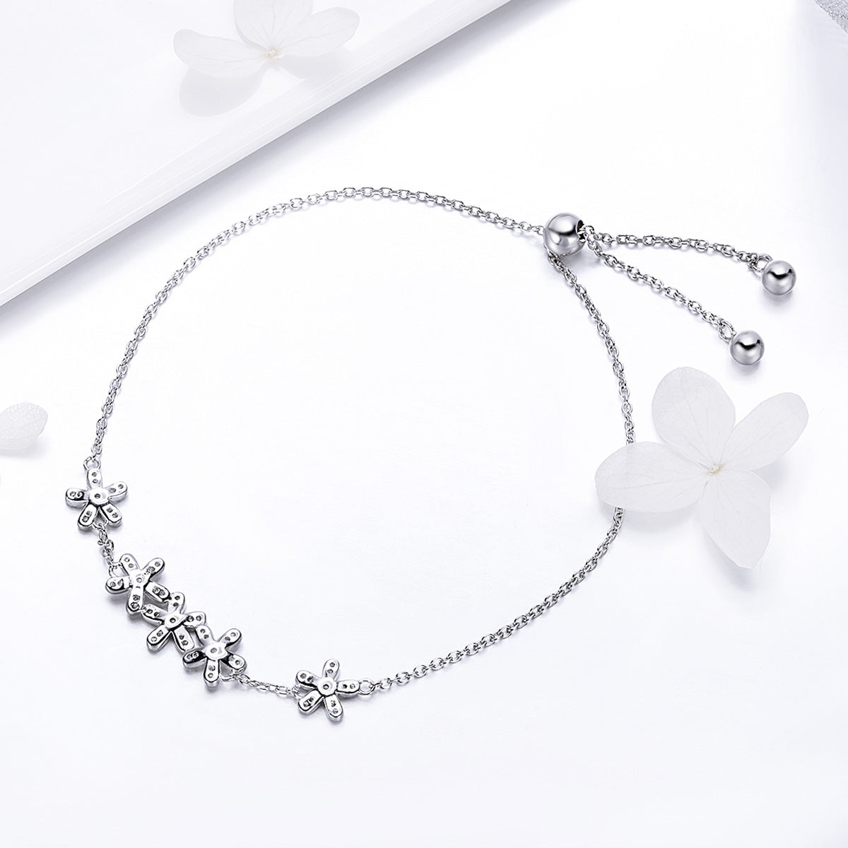 925 Sterling Silver Bracelet 22cm for Women  DestGlow