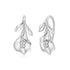 925 Sterling Silver Earrings with White Gold Plating and CZ  DestGlow
