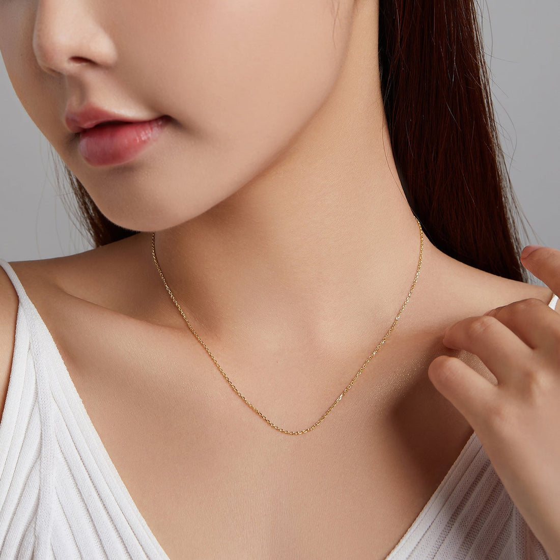 925 Sterling Silver Gold Plated 40cm Necklace for Women  DestGlow
