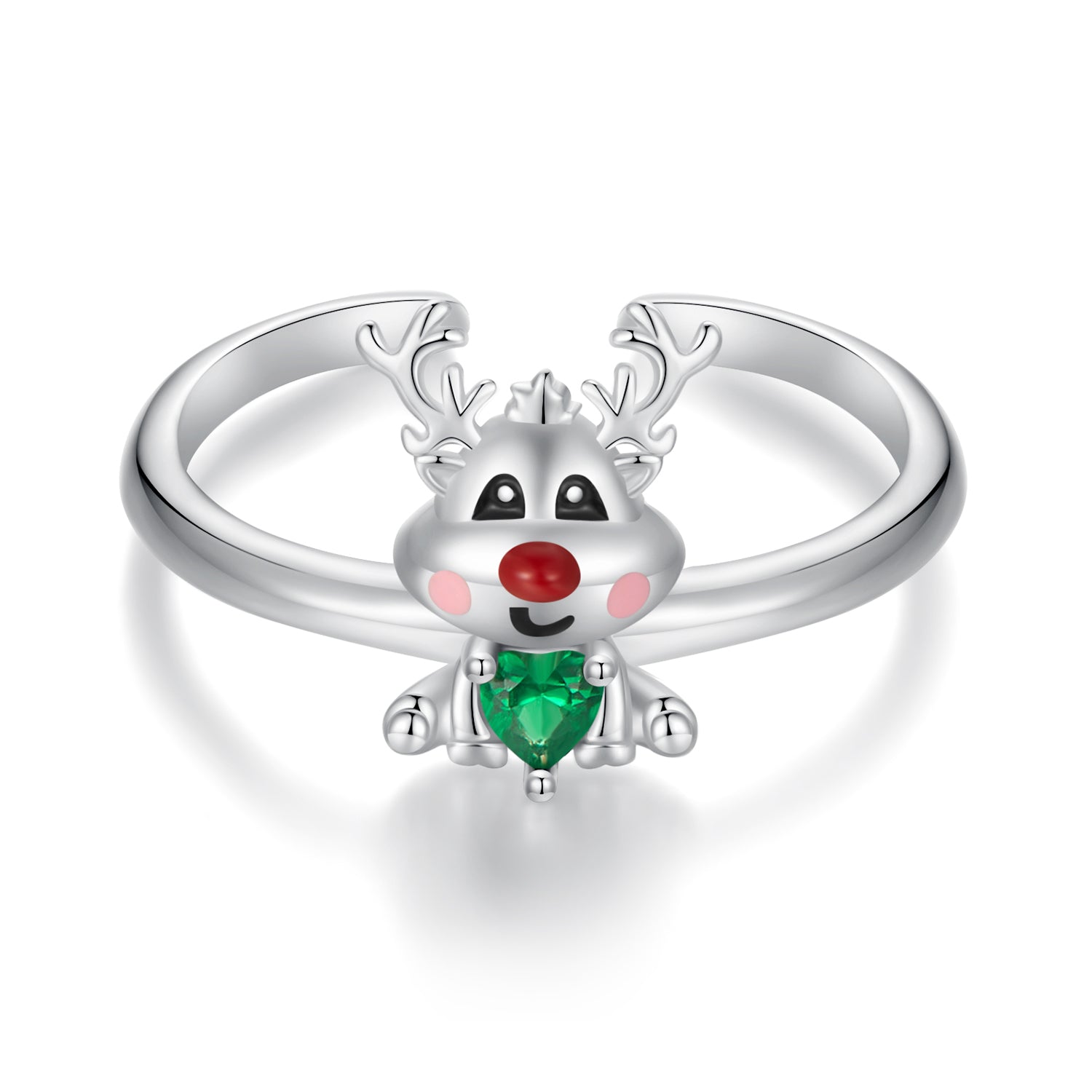 925 Sterling Silver Enamel Pavé CZ Ring  DestGlow