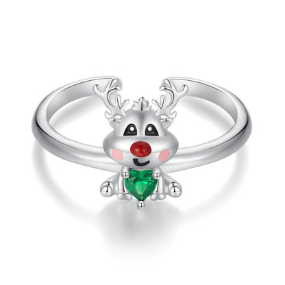 925 Sterling Silver Enamel Pavé CZ Ring  DestGlow
