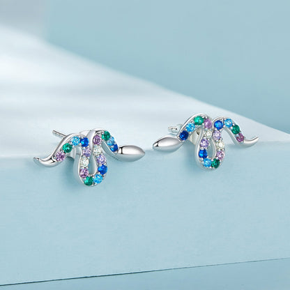 925 Sterling Silver Earrings with Pavé Setting CZ, 7x15mm, Plated Platinum for Women  DestGlow