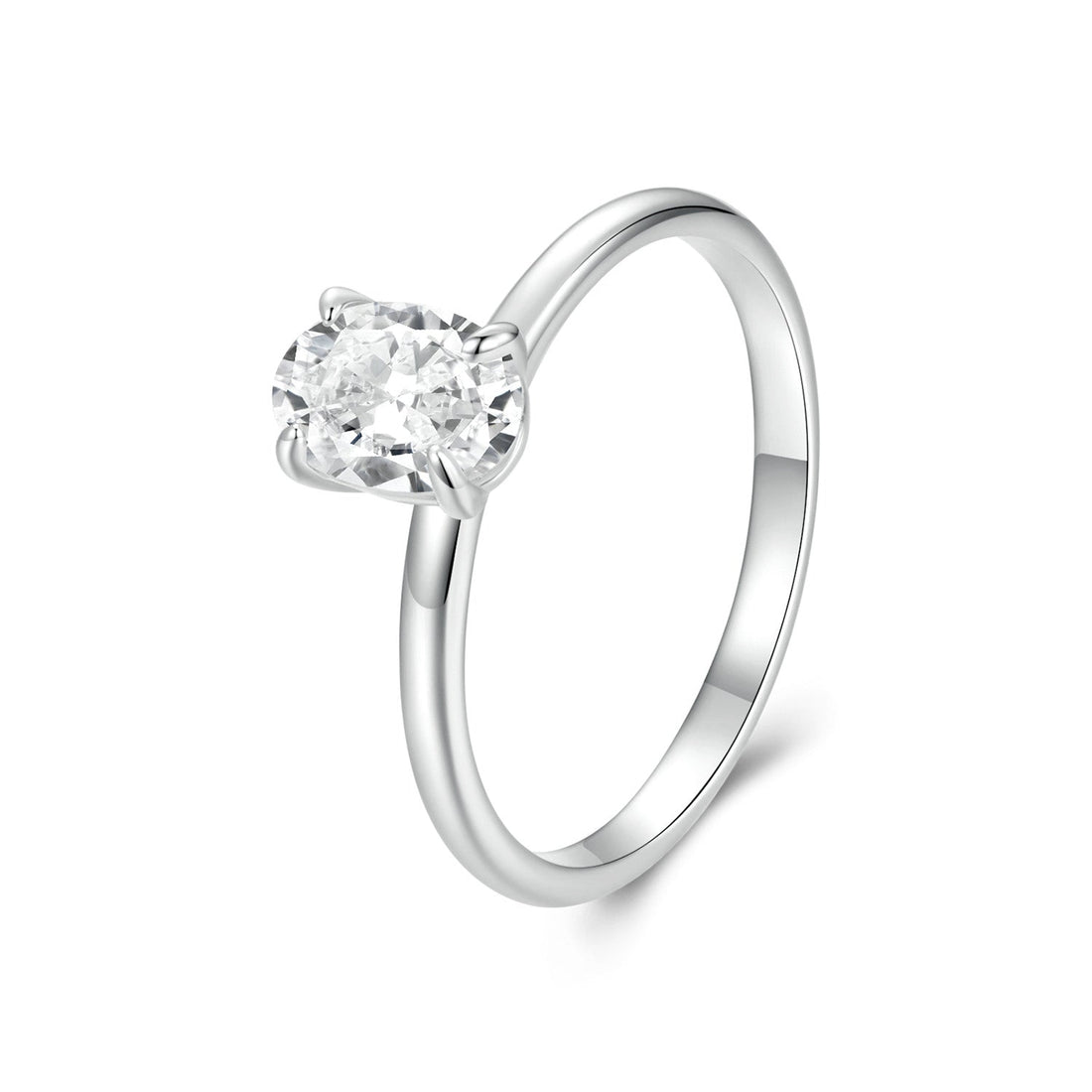 925 Sterling Silver Moissanite 1ct Ring Size 8  DestGlow