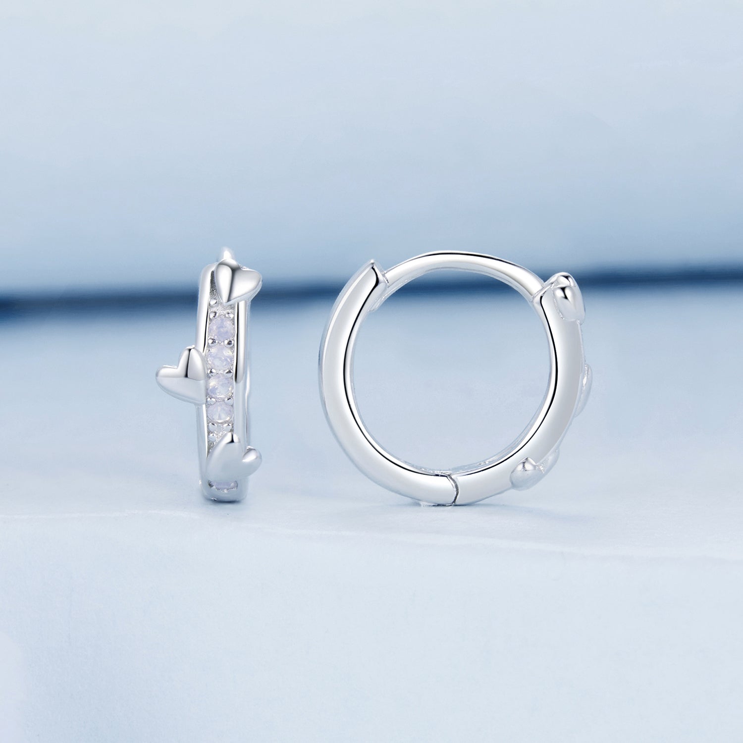 925 Sterling Silver Nano Opal Earrings for Women - White Gold Plated - 12x5mm  DestGlow