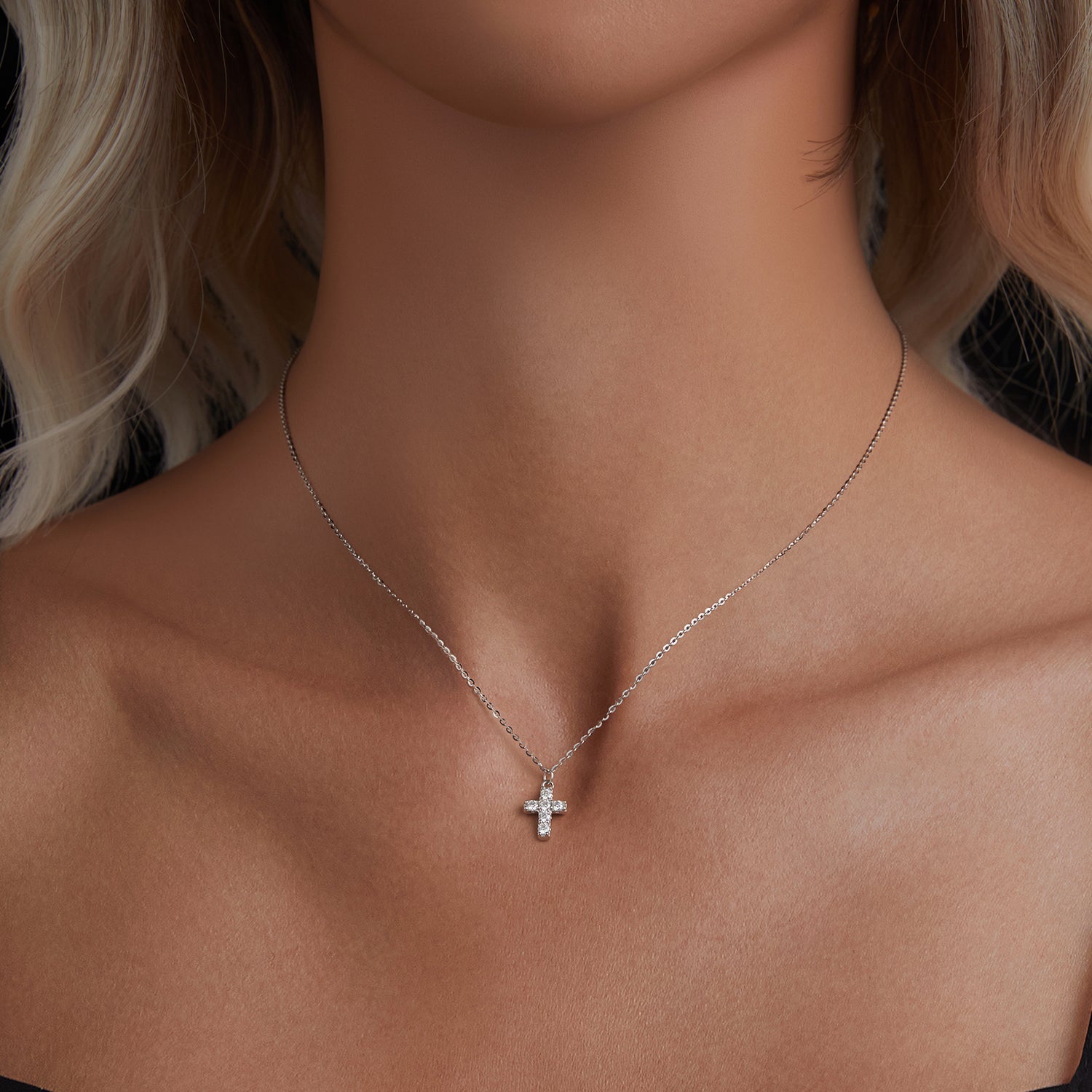 925 Sterling Silver Moissanite Pendant Necklace 40+5cm for Women  DestGlow