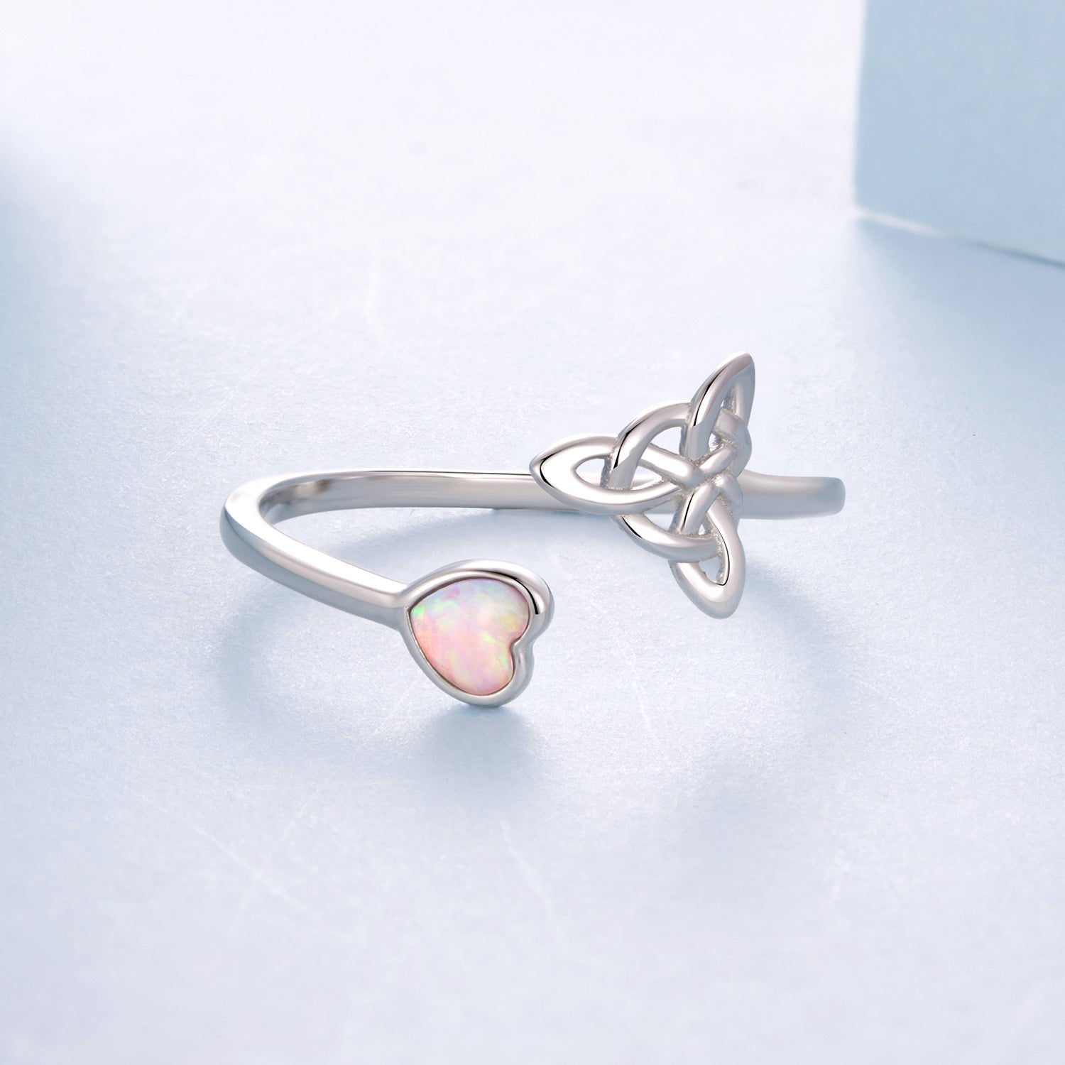 925 Sterling Silver Synthetic Opal White Gold Plated Ring for Women  DestGlow