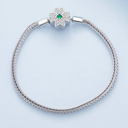 925 Sterling Silver Plated Platinum Bracelet with 3mm Rope for Women  DestGlow