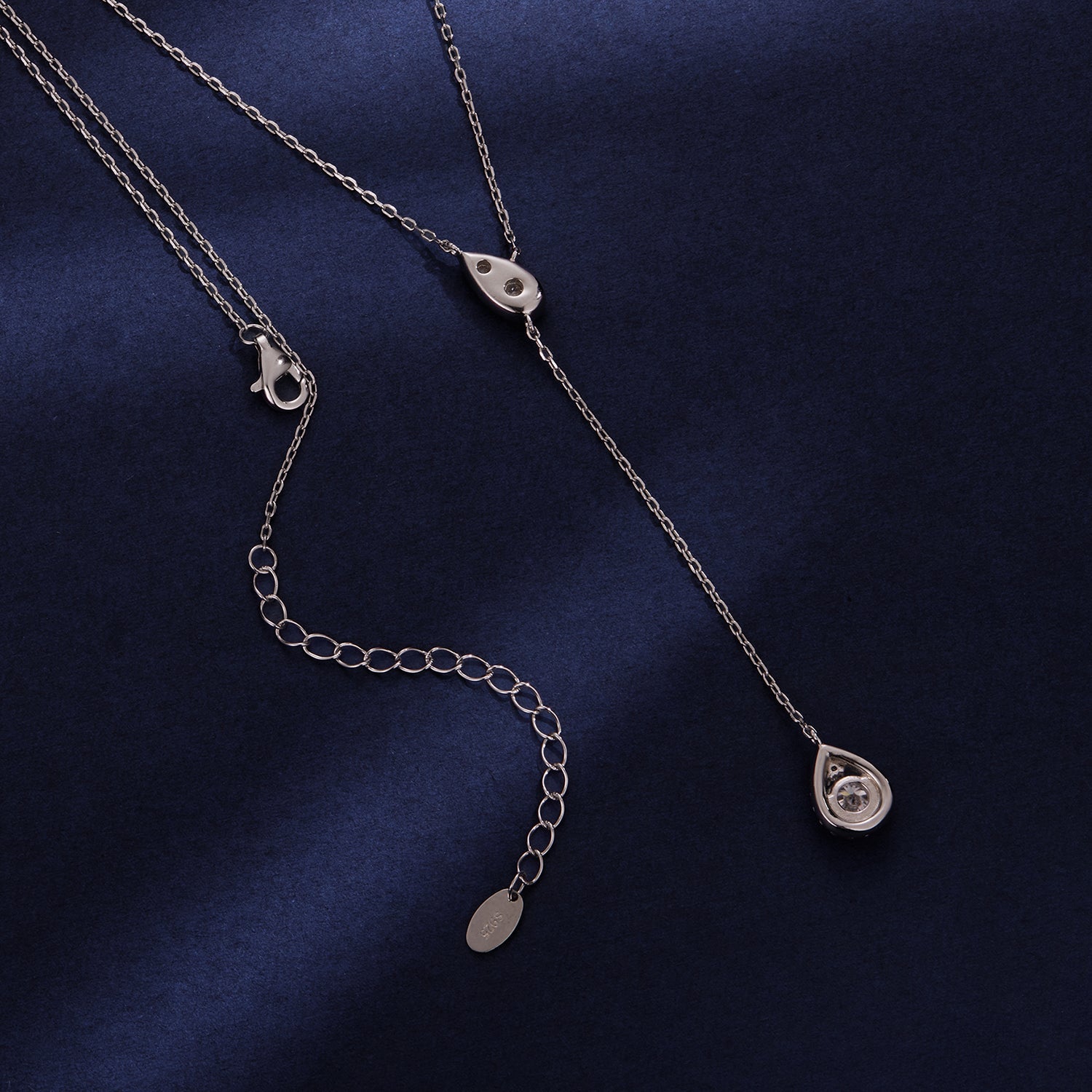 925 Sterling Silver Moissanite Necklace with 3 Stone Sizes for Women  DestGlow
