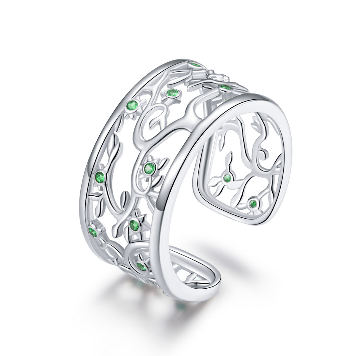 S925 Sterling Silver Pavé Setting CZ Ring by Bids.com