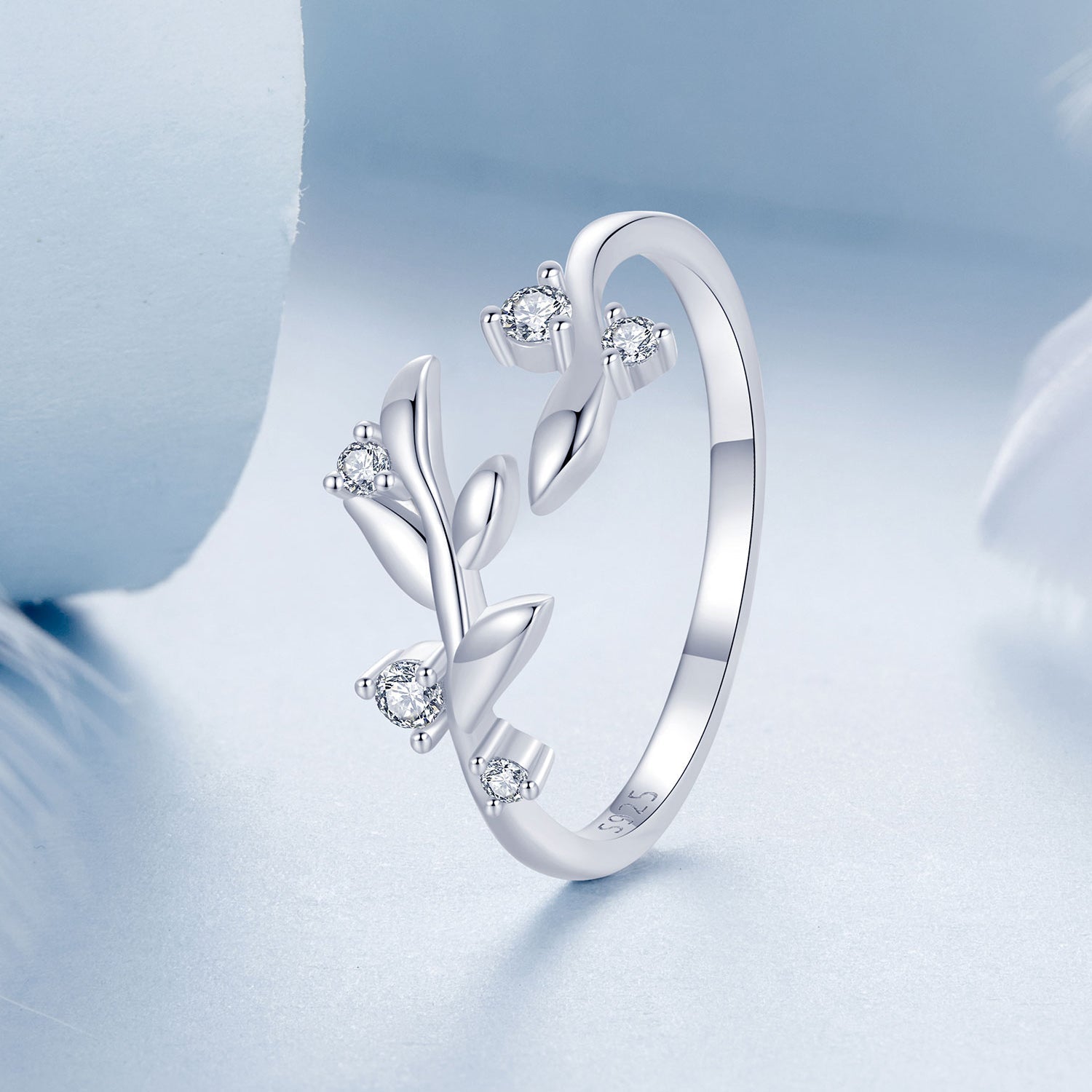 925 Sterling Silver Pave Setting CZ 1.5mm Ring  DestGlow