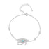 925 Sterling Silver Pavé Setting CZ & Translucent Opal Bracelet 160+50mm for Women  DestGlow