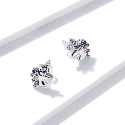 925 Sterling Silver Earrings with Pavé Setting CZ, Oxidized, 1.4x0.9cm for Women  DestGlow
