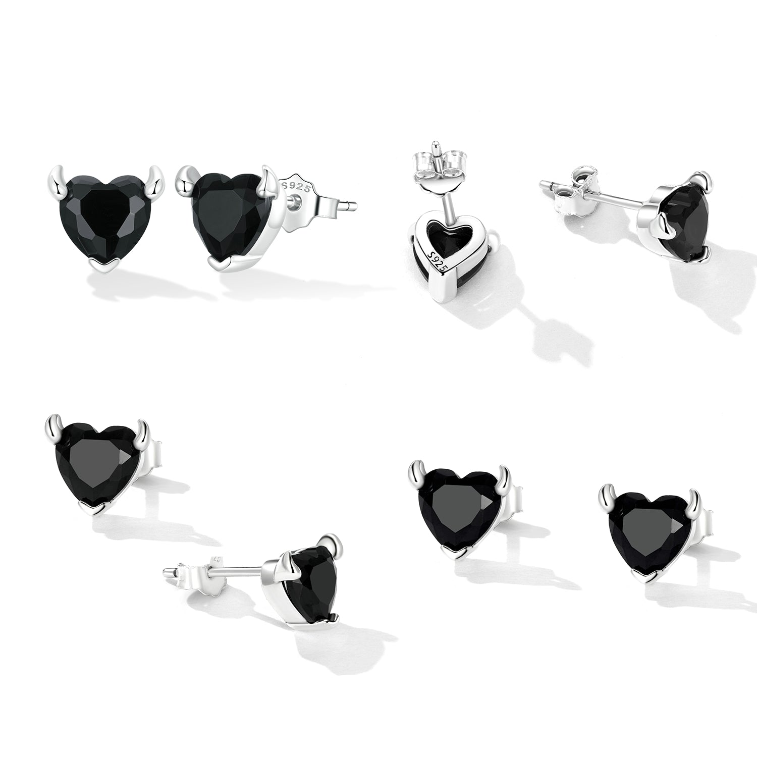 925 Sterling Silver Oxidized CZ Earrings for Women  DestGlow