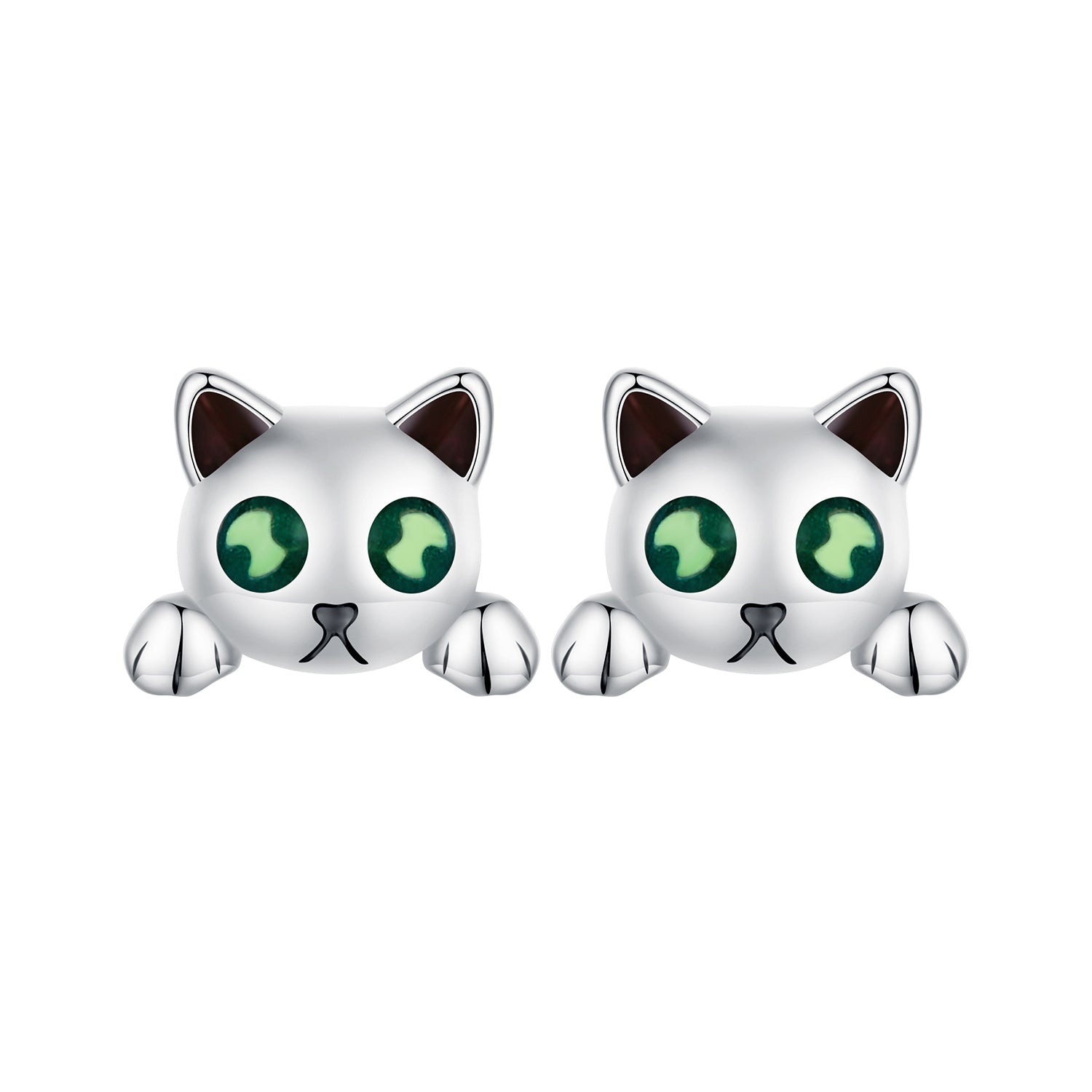 925 Sterling Silver Earrings with Enamel in Oxidized Finish  DestGlow