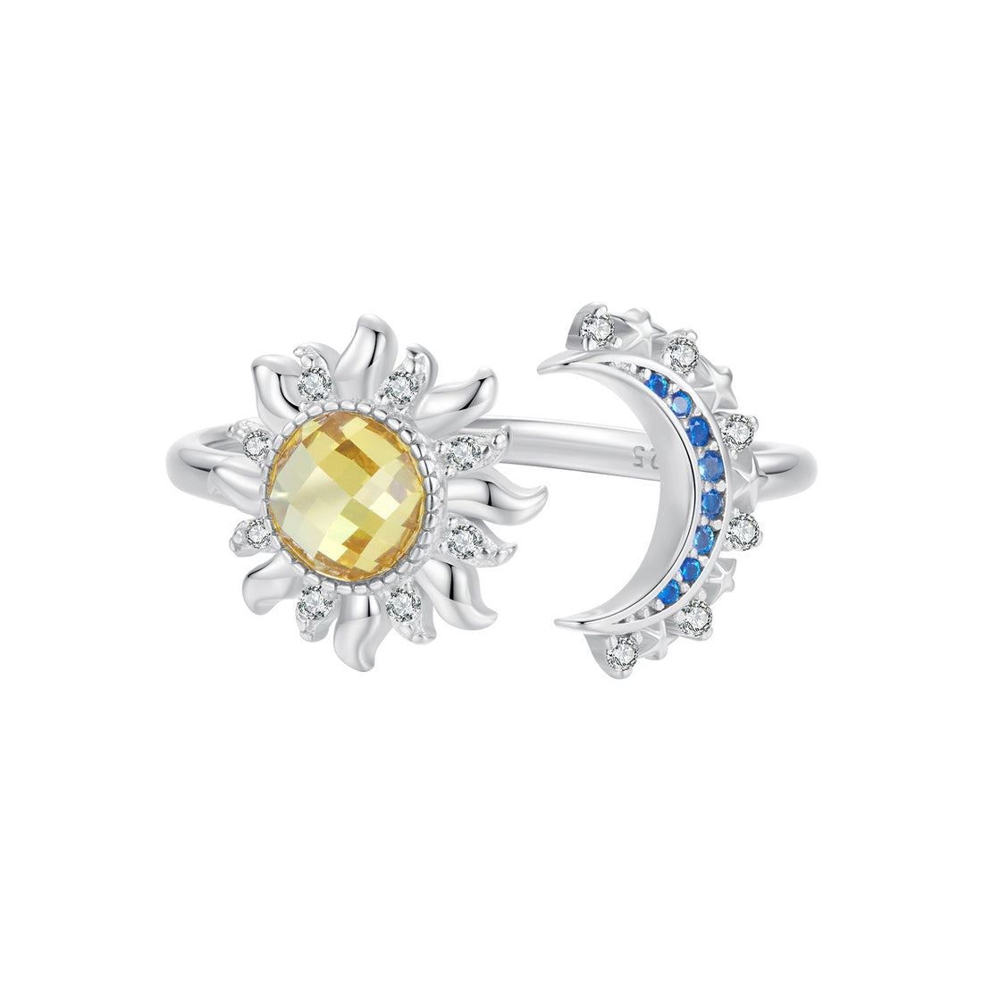 925 Sterling Silver Pavé CZ White Gold Plated Ring for Women  DestGlow