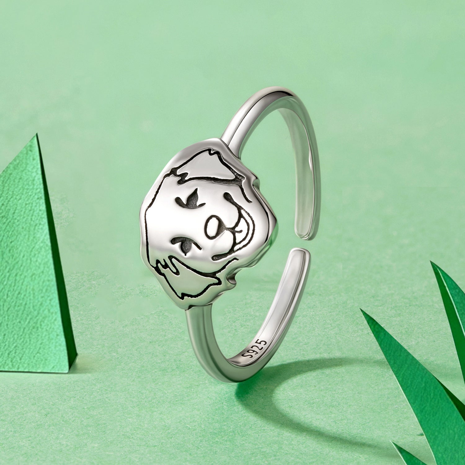 925 Sterling Silver Oxidized Silver Stylish Ring  DestGlow