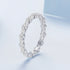 925 Sterling Silver White Gold Plated 0.26cm CZ Ring Size 6.0 for Women  DestGlow