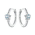 925 Sterling Silver Earrings with CZ and White Gold Plating, 1.3cm for Women  DestGlow