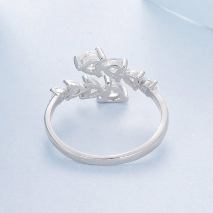 925 Sterling Silver White Gold Plated Pavé Setting Rings for Women  DestGlow
