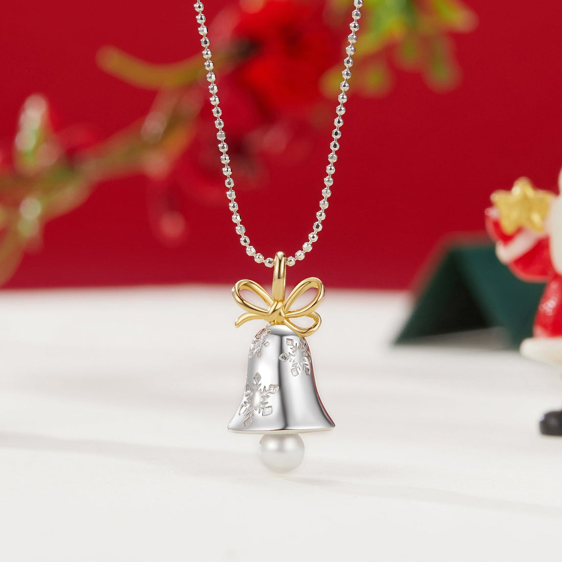 925 Sterling Silver Necklace with Quality Shell Pearl, Length 40+5cm, for Women  DestGlow