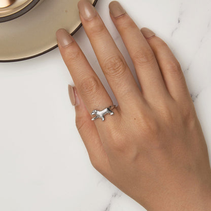925 Sterling Silver Dog Ring 1.7mm for Women  DestGlow
