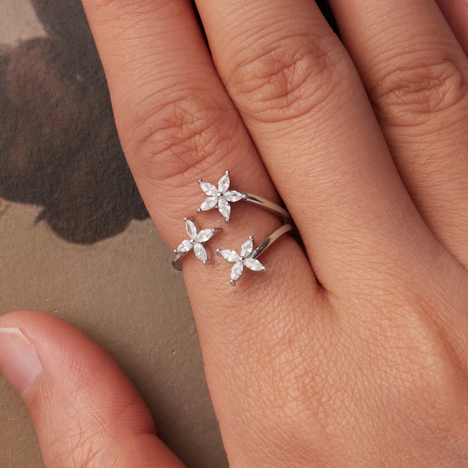 925 Sterling Silver Pavé Setting CZ White Gold Ring for Women  DestGlow