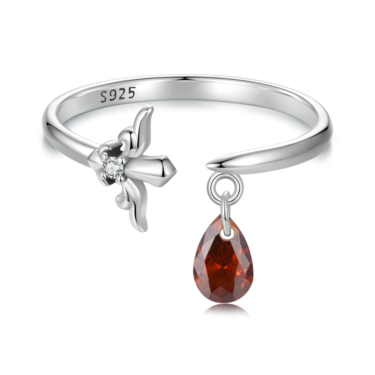 925 Sterling Silver Ring with 0.6 Carat CZ for Women  DestGlow