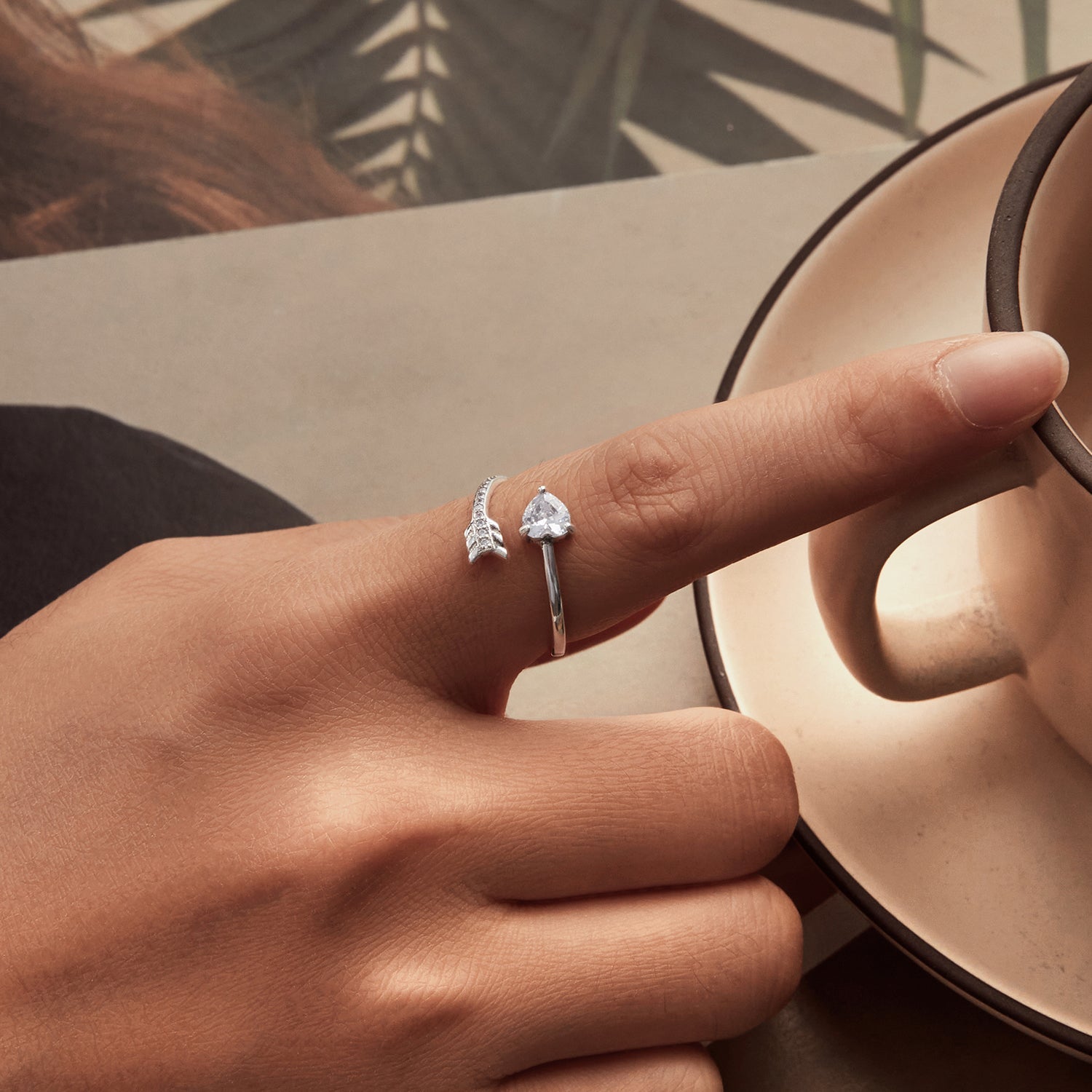 925 Sterling Silver Oxidized Pavé Setting CZ Ring  DestGlow