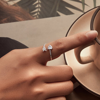925 Sterling Silver Oxidized Pavé Setting CZ Ring  DestGlow