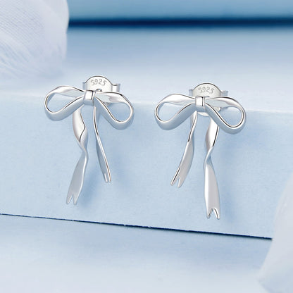 925 Sterling Silver Earrings with White Gold Plating - 1.8x1.3cm for Women  DestGlow