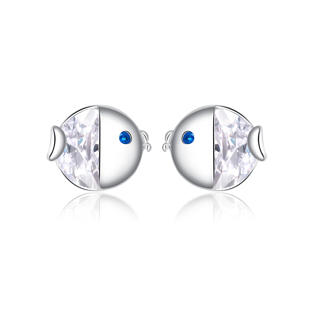 925 Sterling Silver Earrings with Pavé Setting CZ, Size 0.6*0.7cm, for Women  DestGlow