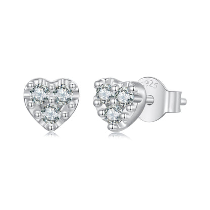 925 Sterling Silver Moissanite 0.03 Carat Earrings for Women  DestGlow