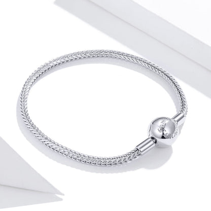925 Sterling Silver Plated Platinum 17cm Bracelet for Men  DestGlow