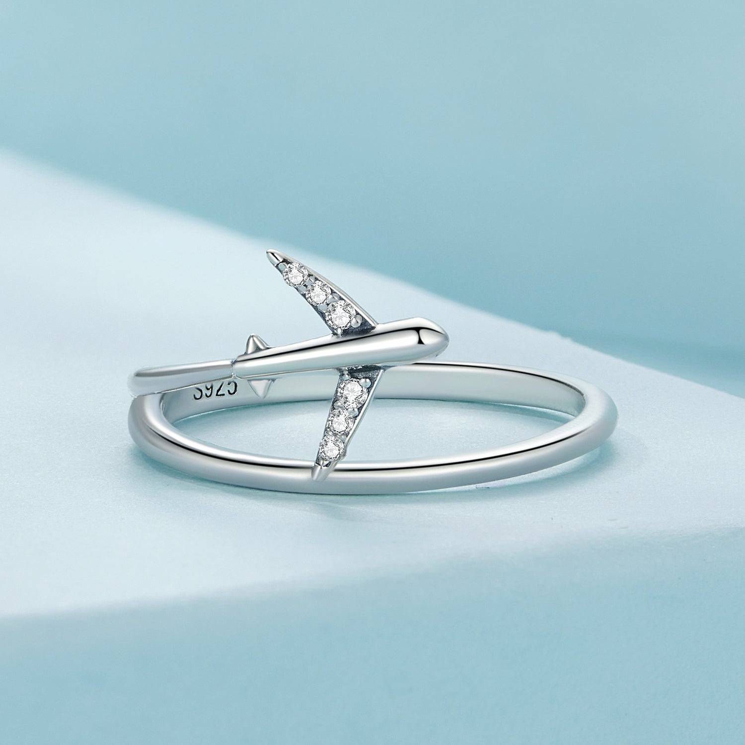 925 Sterling Silver Ring with Pavé Setting CZ, Size 6.0, Oxidized Finish for Women  DestGlow