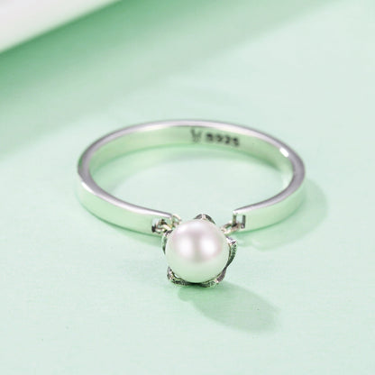 S925 Sterling Silver Ring Width 0.2CM Bead 0.6CM for Women  DestGlow