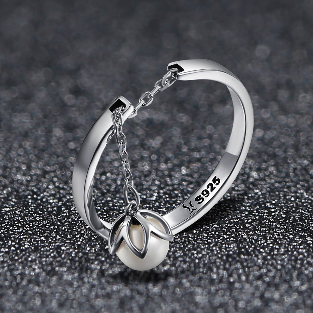 S925 Sterling Silver Ring Width 0.2CM Bead 0.6CM for Women  DestGlow