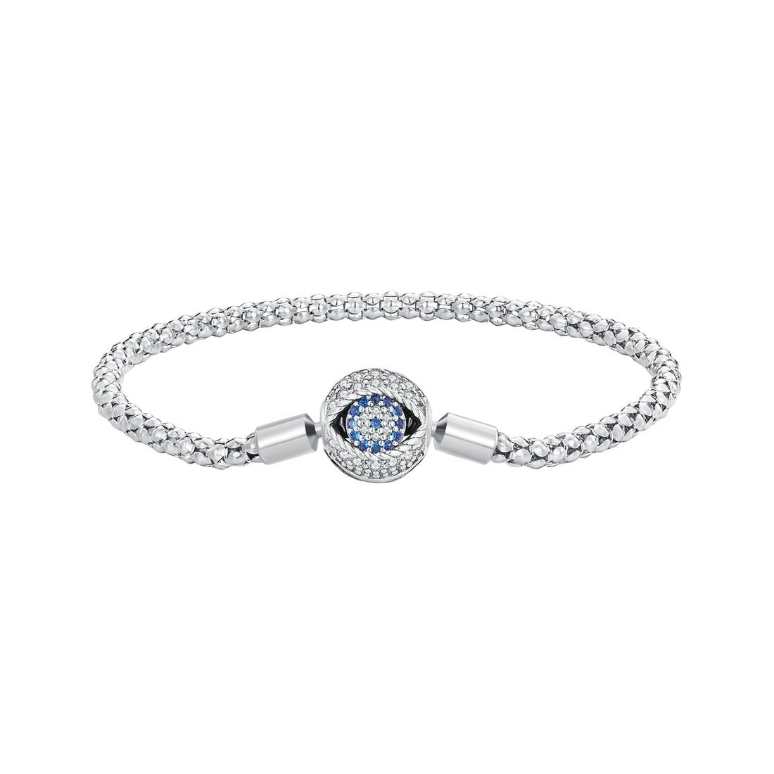 925 Sterling Silver Pavé Setting CZ 17.0 cm Oxidized Silver Bracelet for Women  DestGlow