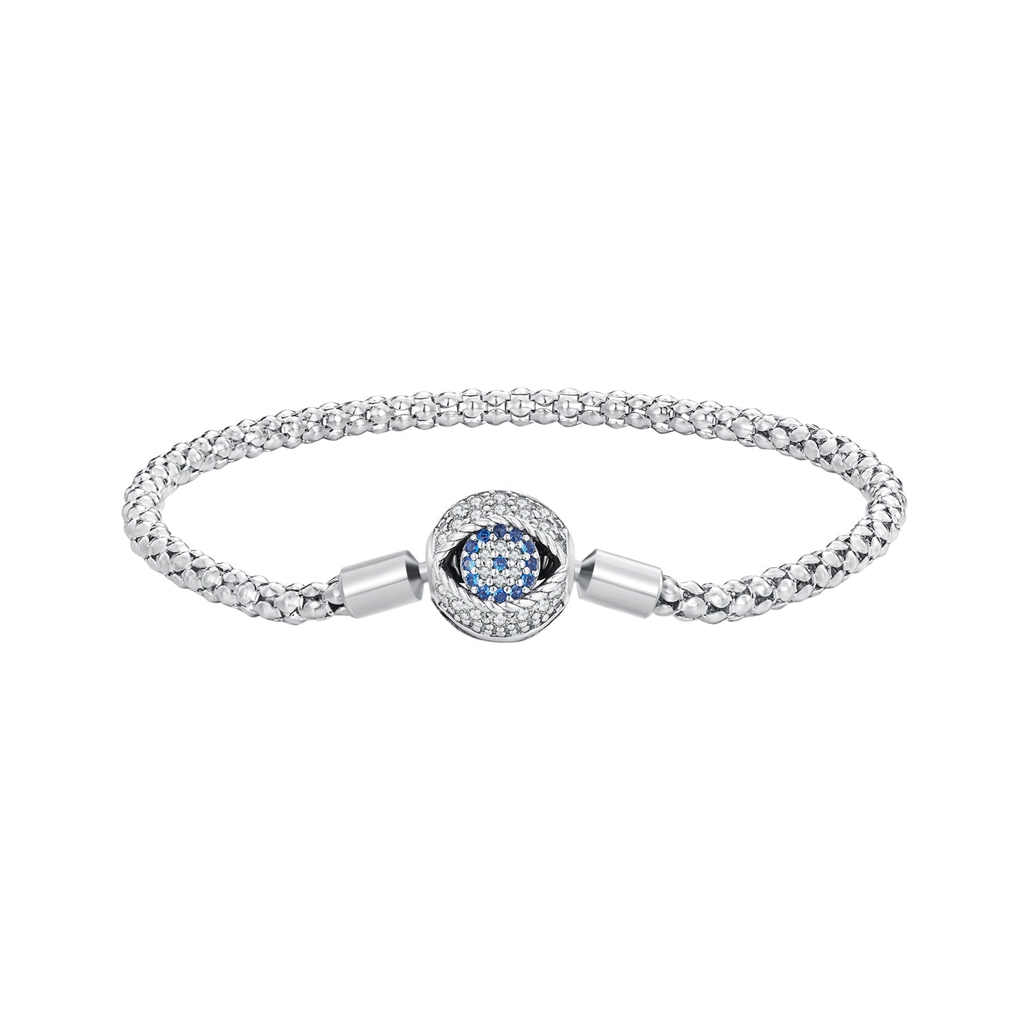 925 Sterling Silver Pavé Setting CZ 17.0 cm Oxidized Silver Bracelet for Women  DestGlow