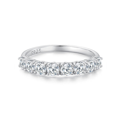 925 Sterling Silver Plated Moissanite Ring Size 5 for Women