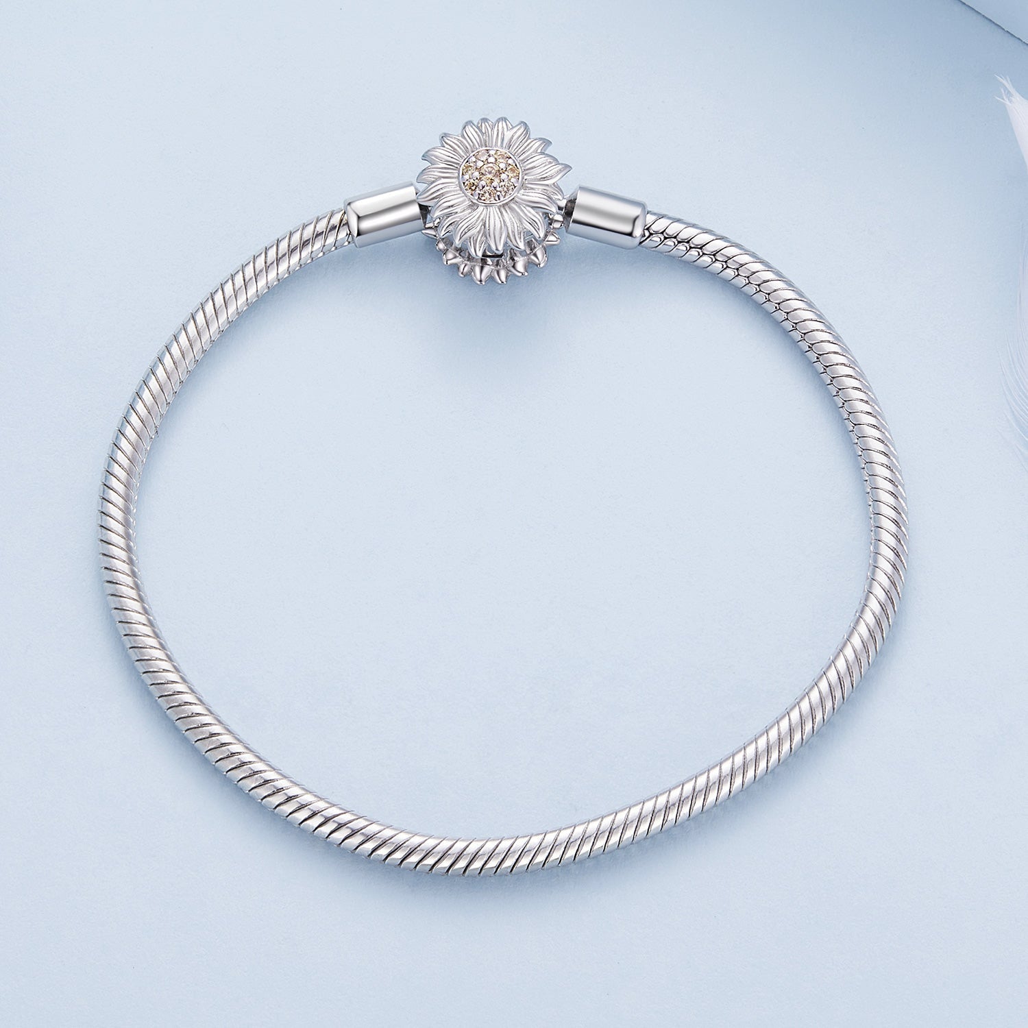925 Sterling Silver Pavé Setting CZ Bracelet for Women - 17.0 Size, 170mm Length, 3mm Chain Thickness  DestGlow